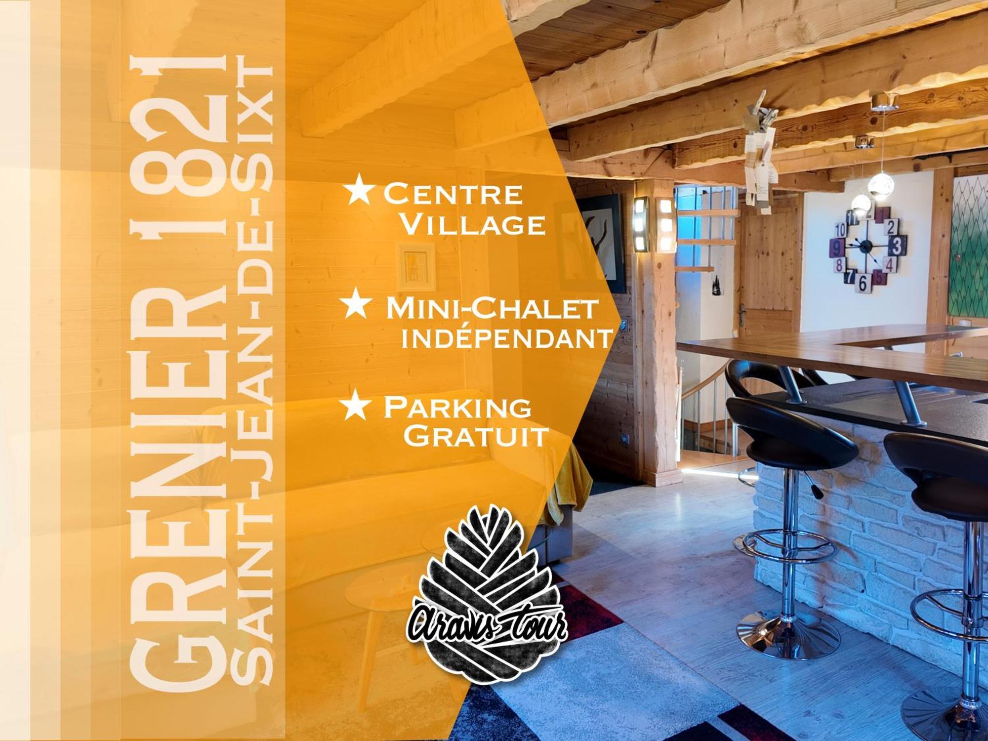 Le Grenier 1821 - Mini Chalet - Centre Village - Aravistour Сен-Жан-де-Сикст Екстериор снимка
